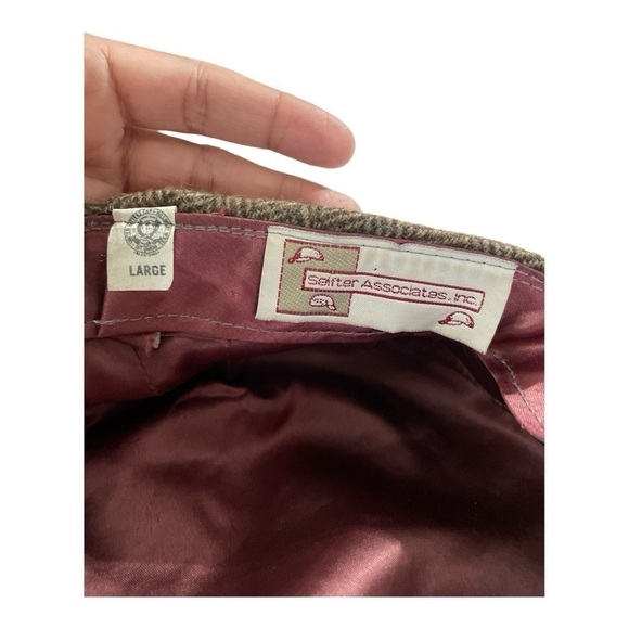 Vintage Men’s Wool Brown Tweed Driver Cap by Seifter Associates - L - Picture 9 of 11